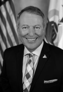 Portrait of Buddy Dyer in Black and White