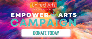 Empower the Arts Campaign slider with a Donate Today button